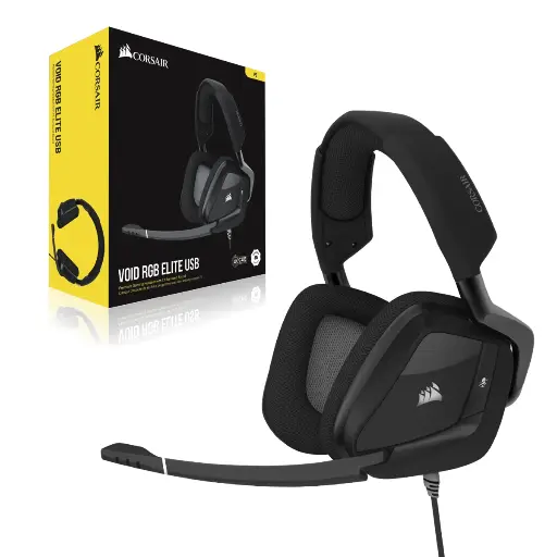 Auriculares CORSAIR VOID RGB ELITE USB, Negro, Alámbrico, PC/Juegos, 1.8 m